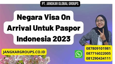 negara visa on arrival indonesia 2023